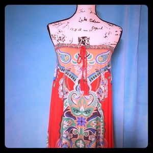 Flying Tomato strapless dress/maxi skirt